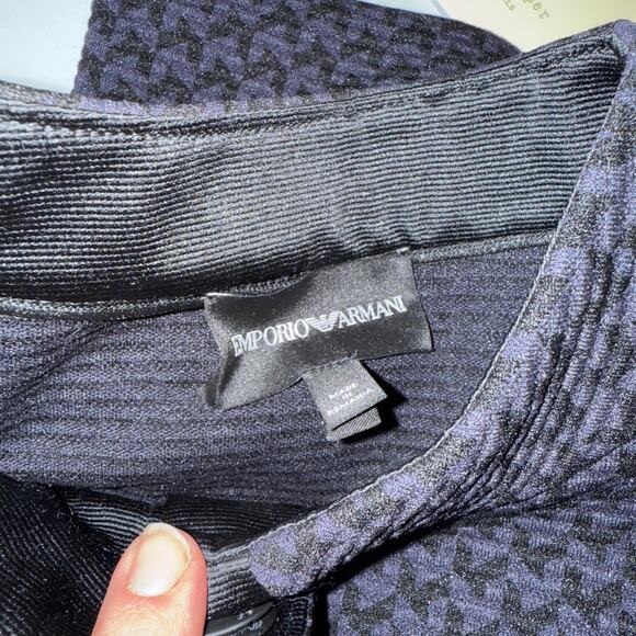 Emporio Armani Women's Blazer Jacket Ribbed Knit Silk Blend Large Retails $545 - Picture 10 of 11